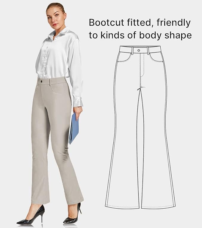 Bootcut Trousers - Grey