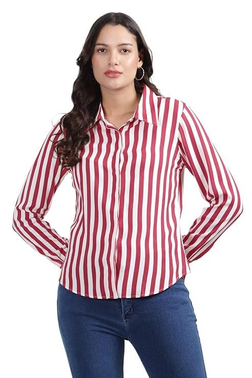 NKSA FASHION Women's Polycotton Regular Fit Full Sleeve Formal/Casual Shirt
